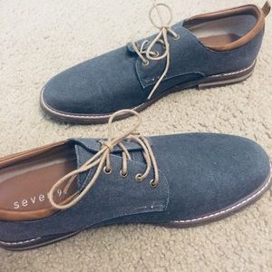 Denim canvas oxfords, rarely worn